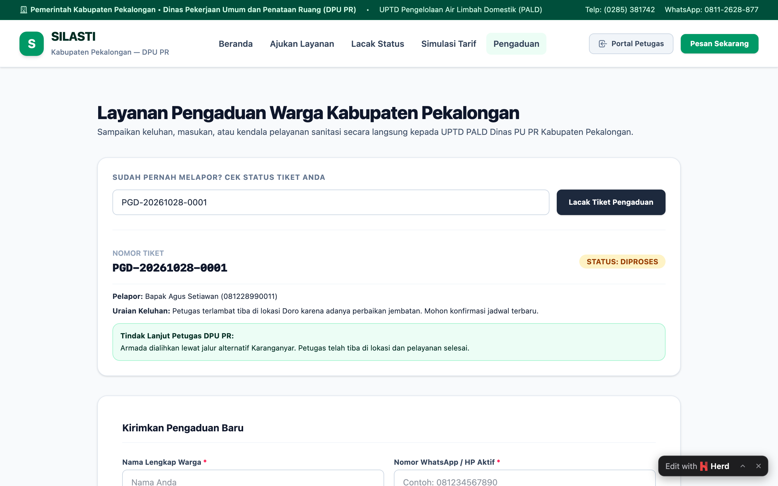 Layanan Pengaduan