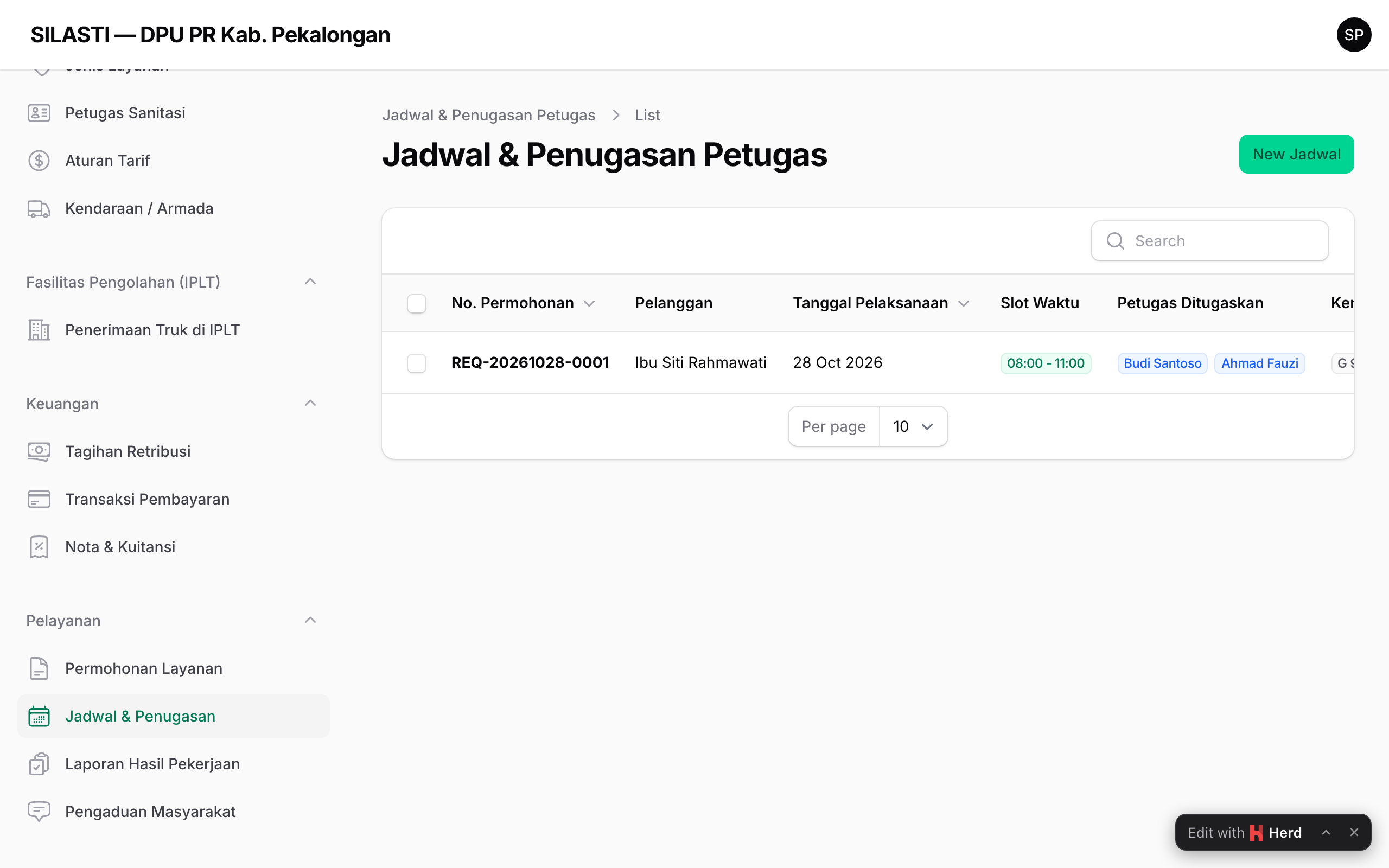 Jadwal Pelayanan